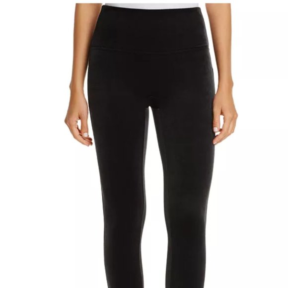 SPANX Black Velvet Leggings Size Large - Picture 4 of 12